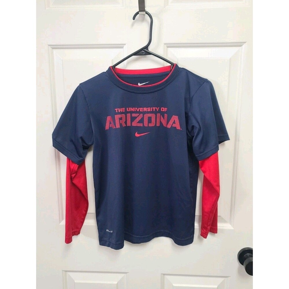 University of Arizona Shirt - Youth M -Blue and Red Long Sleeve Nike College